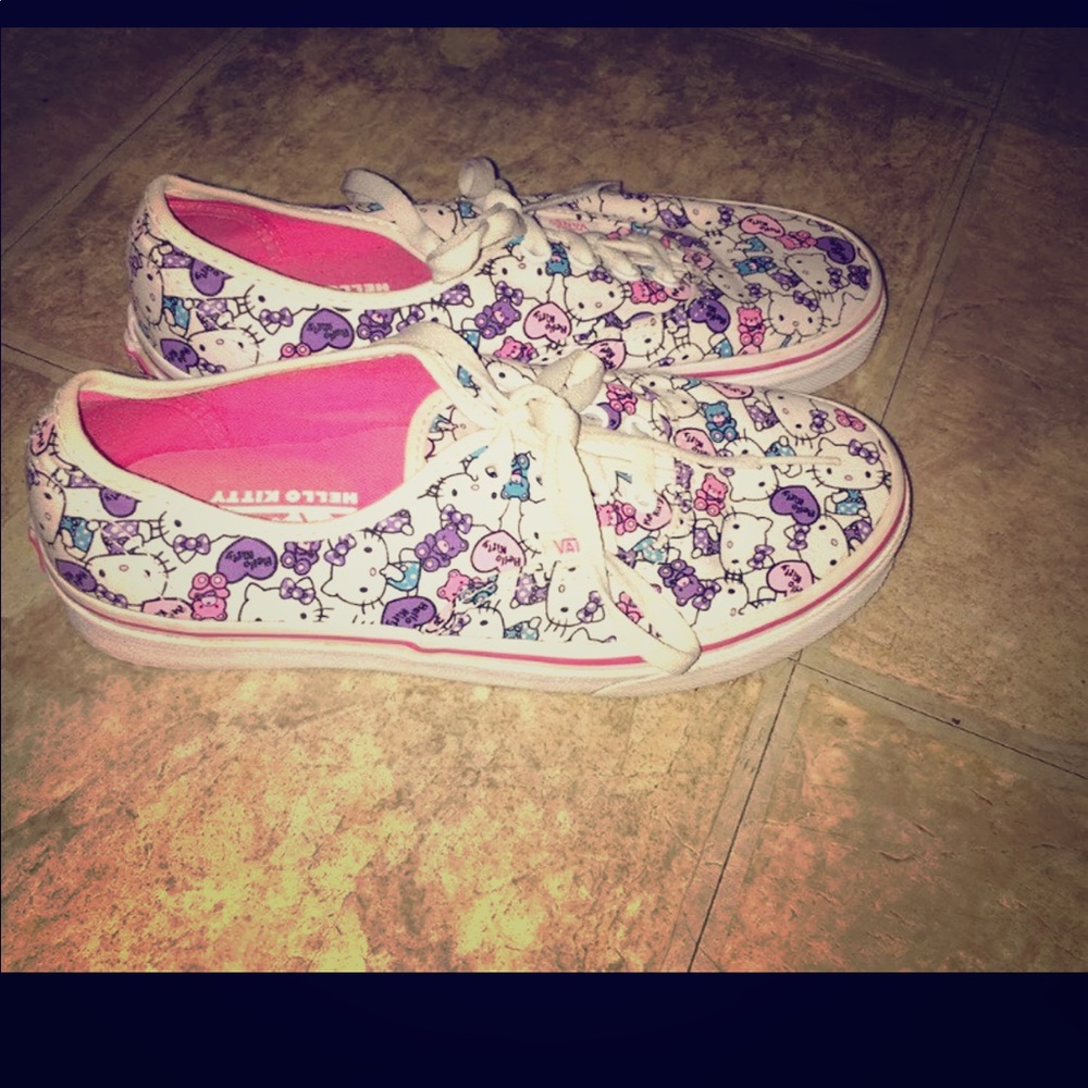 White Hello Kitty Vans